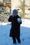 Bataille de boules de neiges avec Roxane.
Sneeuw gevecht met Roxane.