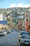 Les collines depuis le plat.
Een blik op Valparaiso.