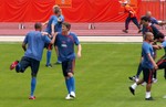 Entranement de l'quipe de Hollande  la Pontaise.
Nederlands elftal.