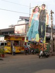 Stars de cinma dans les rues de Visakhaptnam