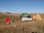 Djeuner dans la rserve naturelle de Chatyr Kol