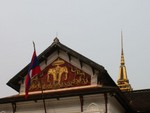 Le symbole du Laos, le pays du million d'lphants, parasol blanc
