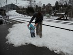 Wachten op de trein.