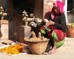 Vendeuse de rue  Kathmandu