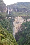 La chute de Gocta et ses 771 mtres au total (3e plus haute du monde).
De waterval Gocta.