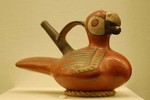 Exemple de poterie Moche au Museo Banco de la Nacion.
Keramiek uit de cultuur Moche.