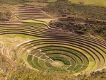 Les tranges terrasses de Moray.
Experimentele manier van landbouw in Morales.