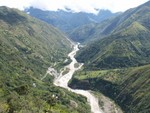 La valle que nous suivons vers le Machu Picchu.
Op weg naar de MachuPicchu.