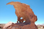 Une incroyable formation de roche qui ressemble  un condor.
Een rots die door de wind gevormd is als een condor.